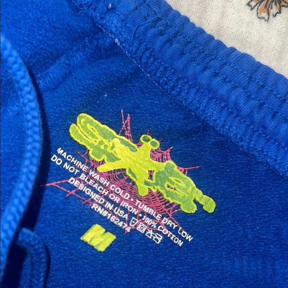 Sp5der Blue Sweatpants - Picture 2 of 4